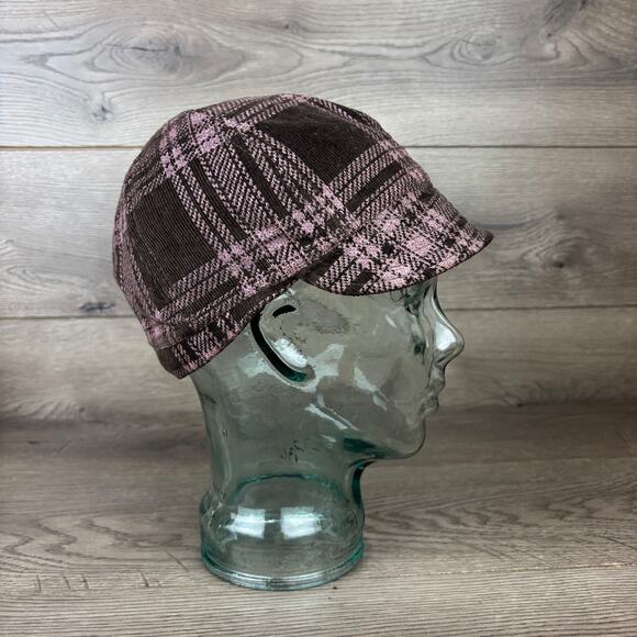 Gentle Fawn Brand Brooklyn Hat Women's One Size Brown Plaid Cap Y2K Bucket Hat - Picture 3 of 8